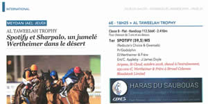 results horses Saubouas stud