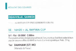 results horses Saubouas stud