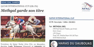 results horses Saubouas stud