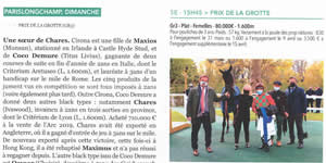 results horses Saubouas stud