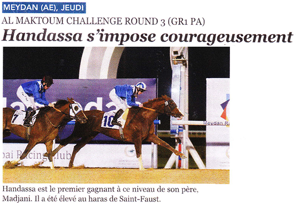 results horses Saubouas stud