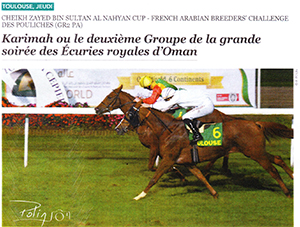 results horses Saubouas stud