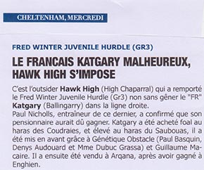 results horses Saubouas stud